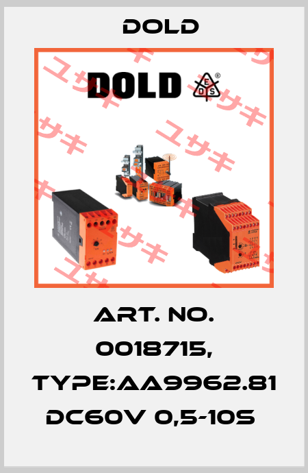 Art. No. 0018715, Type:AA9962.81 DC60V 0,5-10S  Dold