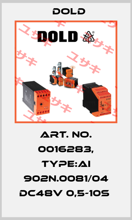 Art. No. 0016283, Type:AI 902N.0081/04 DC48V 0,5-10S  Dold