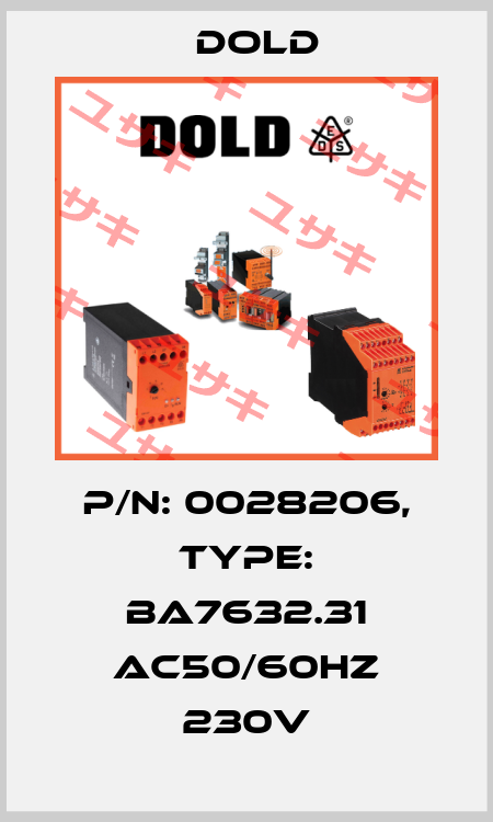 p/n: 0028206, Type: BA7632.31 AC50/60HZ 230V Dold