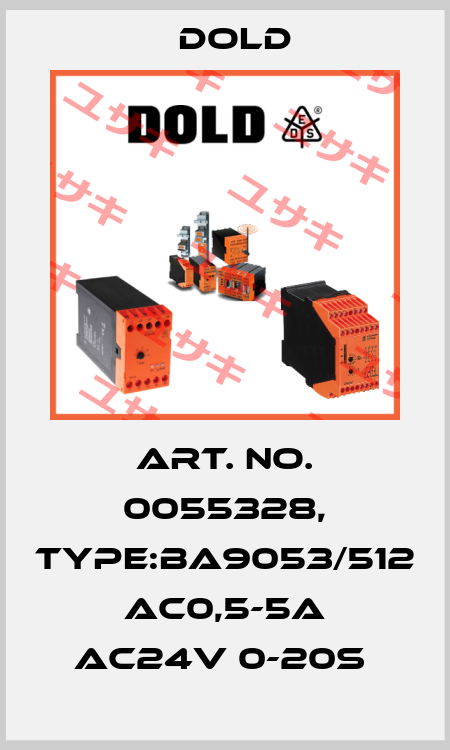 Art. No. 0055328, Type:BA9053/512 AC0,5-5A AC24V 0-20S  Dold
