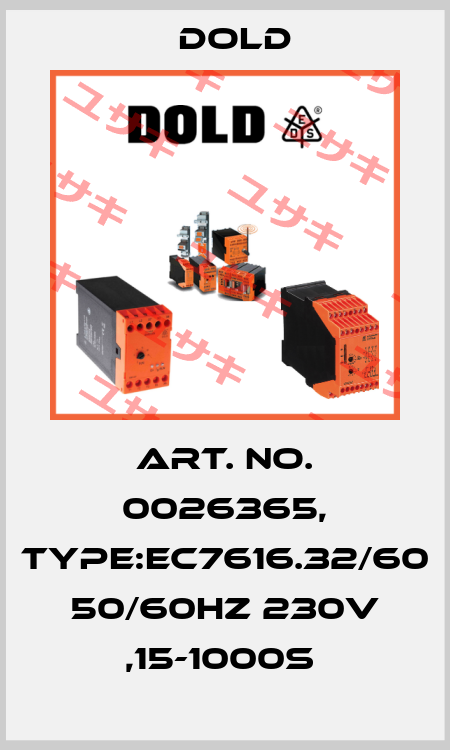 Art. No. 0026365, Type:EC7616.32/60 50/60HZ 230V ,15-1000S  Dold