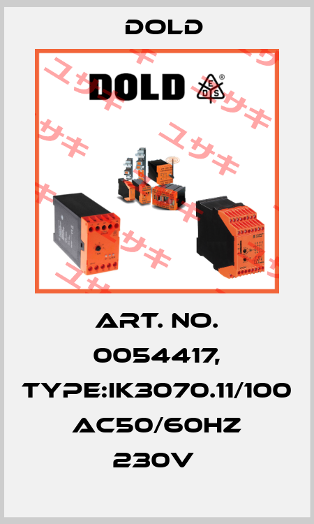 Art. No. 0054417, Type:IK3070.11/100 AC50/60HZ 230V  Dold