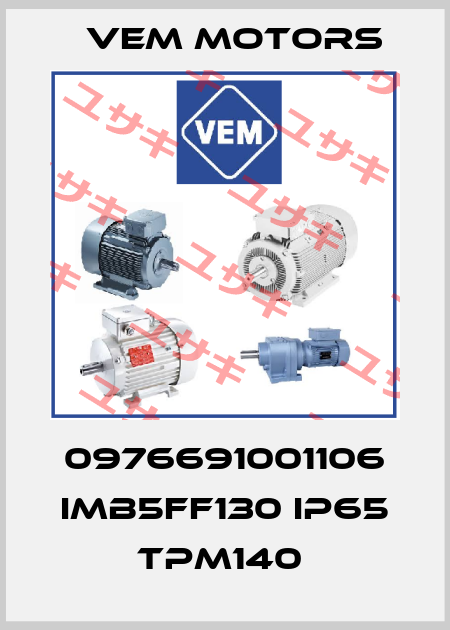 0976691001106 IMB5FF130 IP65 TPM140  Vem Motors