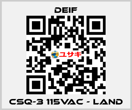 CSQ-3 115VAC - Land Deif