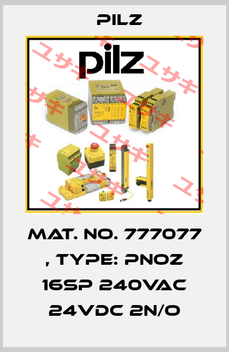 Mat. No. 777077 , Type: PNOZ 16SP 240VAC 24VDC 2n/o Pilz