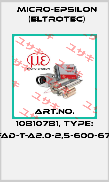 Art.No. 10810781, Type: FAD-T-A2.0-2,5-600-67°  Micro-Epsilon (Eltrotec)