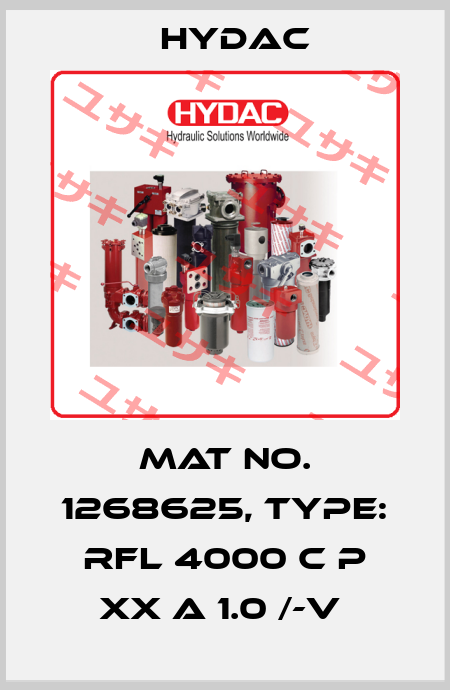 Mat No. 1268625, Type: RFL 4000 C P XX A 1.0 /-V  Hydac