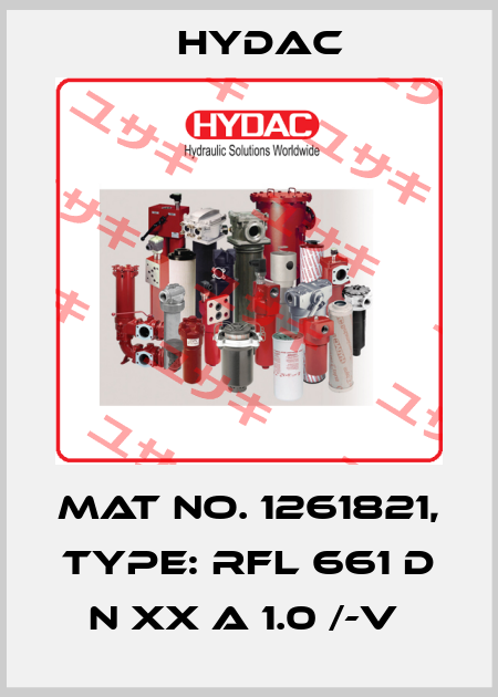 Mat No. 1261821, Type: RFL 661 D N XX A 1.0 /-V  Hydac
