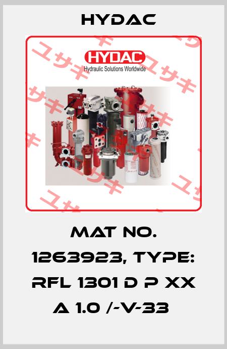 Mat No. 1263923, Type: RFL 1301 D P XX A 1.0 /-V-33  Hydac