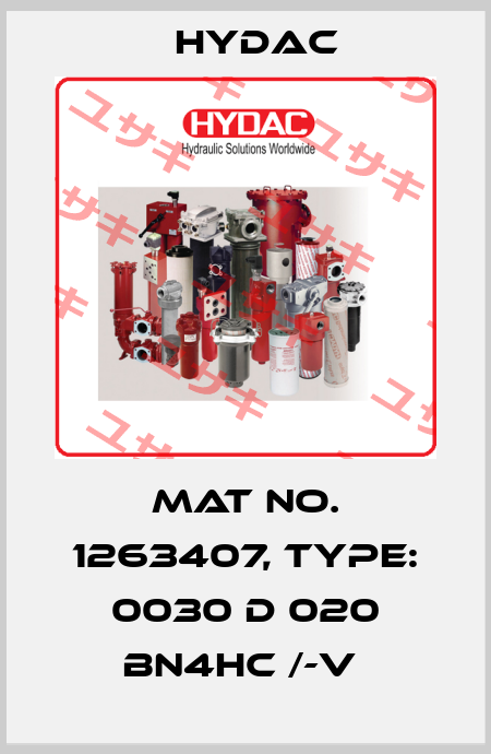 Mat No. 1263407, Type: 0030 D 020 BN4HC /-V  Hydac