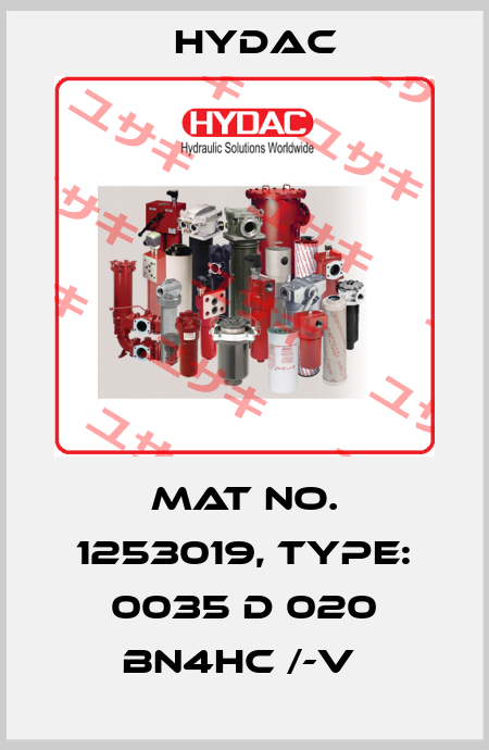 Mat No. 1253019, Type: 0035 D 020 BN4HC /-V  Hydac