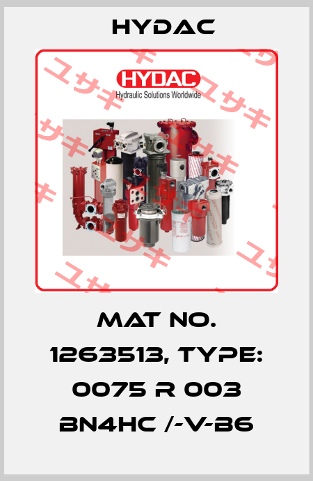 Mat No. 1263513, Type: 0075 R 003 BN4HC /-V-B6 Hydac