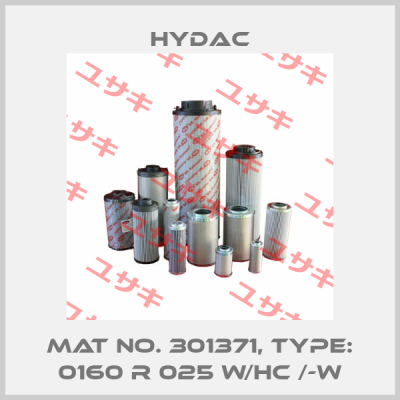 Mat No. 301371, Type: 0160 R 025 W/HC /-W Hydac