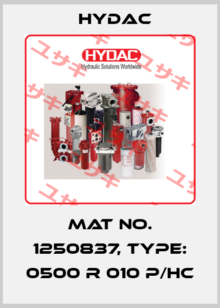 Mat No. 1250837, Type: 0500 R 010 P/HC Hydac