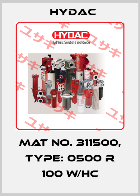 Mat No. 311500, Type: 0500 R 100 W/HC Hydac