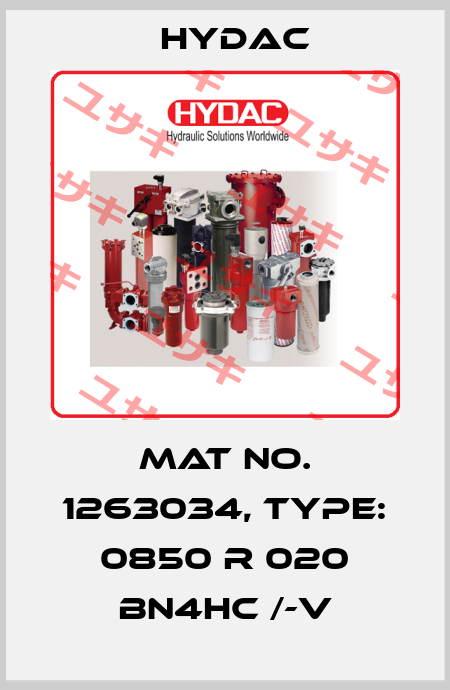 Mat No. 1263034, Type: 0850 R 020 BN4HC /-V Hydac
