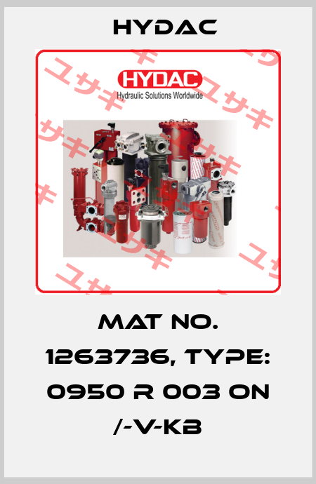 Mat No. 1263736, Type: 0950 R 003 ON /-V-KB Hydac