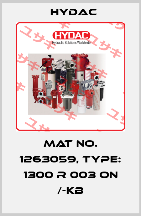 Mat No. 1263059, Type: 1300 R 003 ON /-KB Hydac