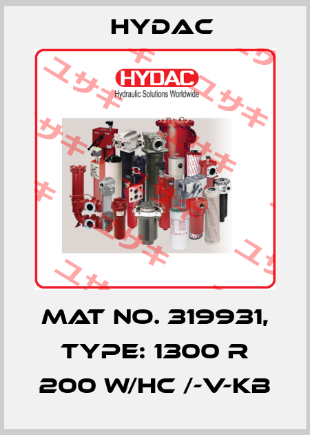 Mat No. 319931, Type: 1300 R 200 W/HC /-V-KB Hydac
