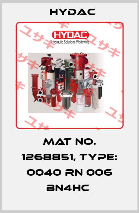 Mat No. 1268851, Type: 0040 RN 006 BN4HC  Hydac
