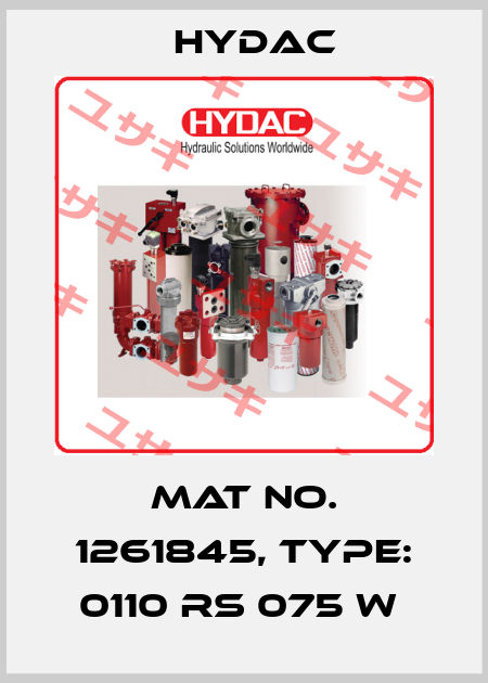 Mat No. 1261845, Type: 0110 RS 075 W  Hydac