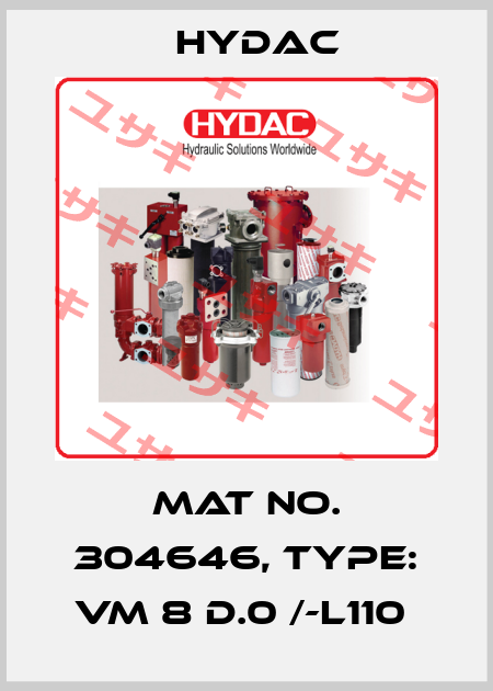 Mat No. 304646, Type: VM 8 D.0 /-L110  Hydac