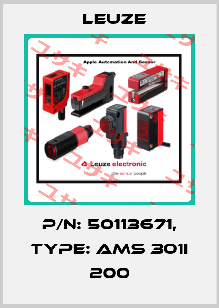 p/n: 50113671, Type: AMS 301i 200 Leuze