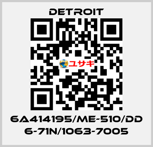 6A414195/ME-510/DD 6-71N/1063-7005 Detroit
