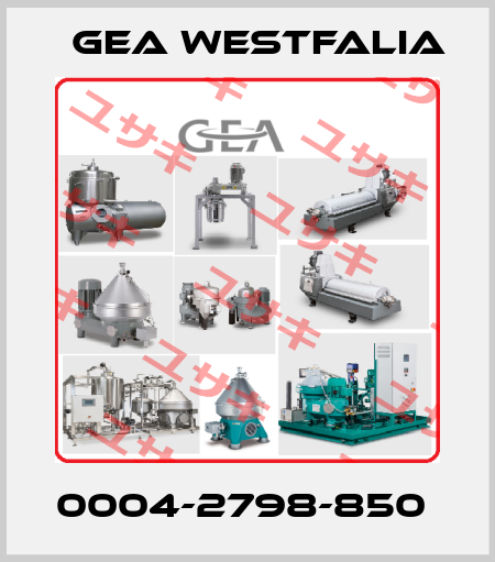 0004-2798-850  Gea Westfalia
