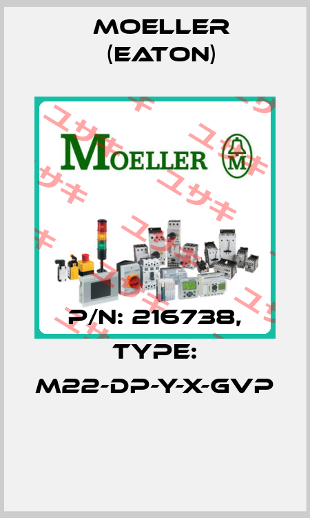 P/N: 216738, Type: M22-DP-Y-X-GVP  Moeller (Eaton)