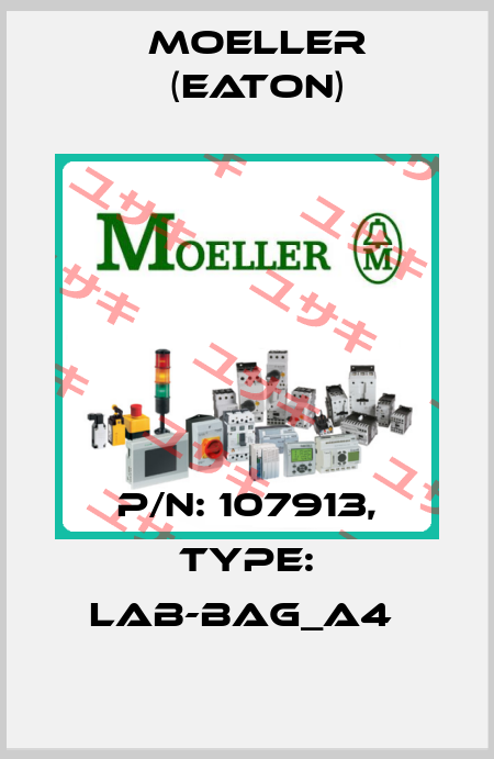 P/N: 107913, Type: LAB-BAG_A4  Moeller (Eaton)
