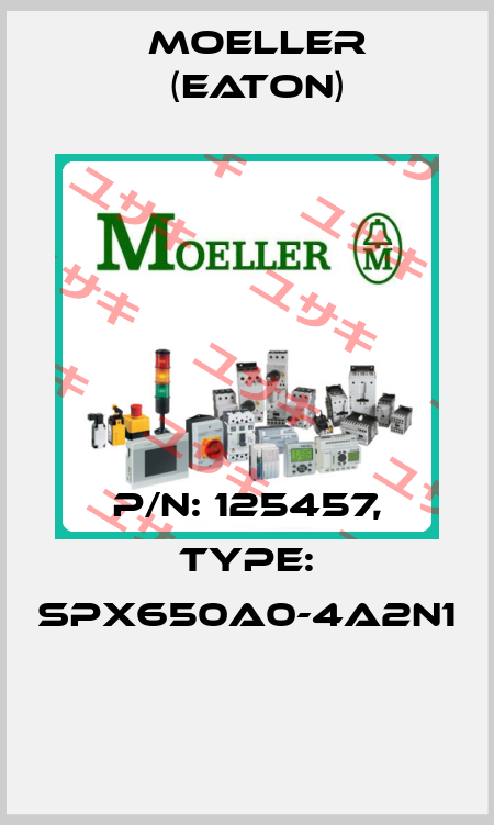 P/N: 125457, Type: SPX650A0-4A2N1  Moeller (Eaton)