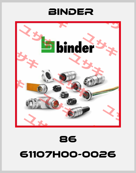 86 61107H00-0026 Binder