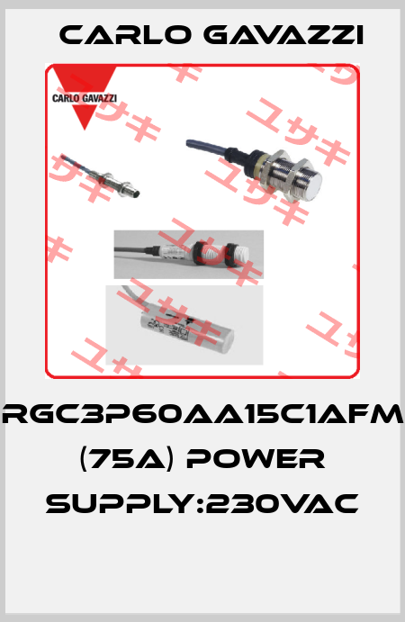 RGC3P60AA15C1AFM (75A) Power supply:230VAC  Carlo Gavazzi