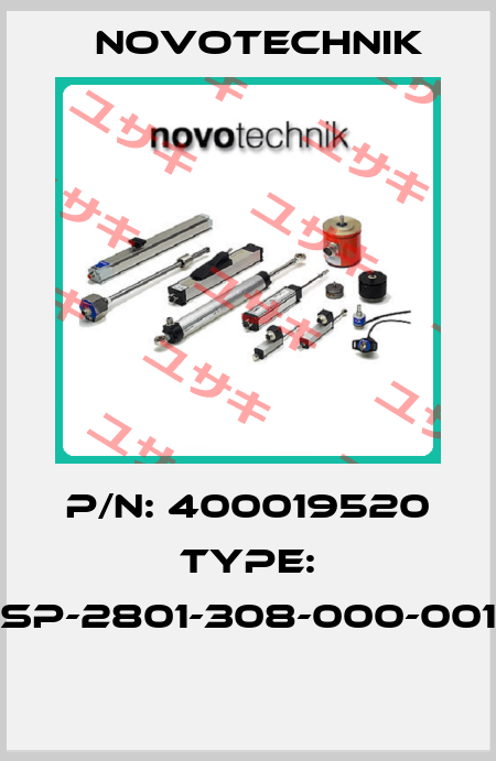 P/N: 400019520 Type: SP-2801-308-000-001  Novotechnik