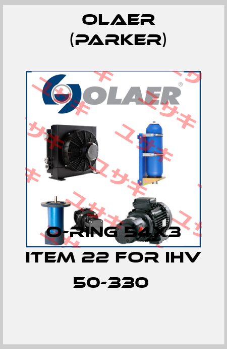 O-RING 54X3 ITEM 22 for IHV 50-330  Olaer (Parker)