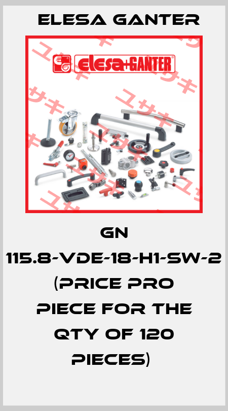 GN 115.8-VDE-18-H1-SW-2 (price pro piece for the qty of 120 pieces)  Elesa Ganter