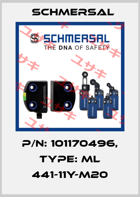 p/n: 101170496, Type: ML 441-11Y-M20 Schmersal
