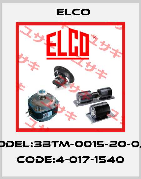 MODEL:3BTM-0015-20-0/12 CODE:4-017-1540 Elco