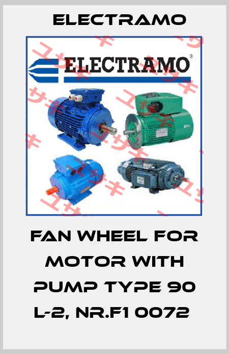 Fan wheel for motor with pump Type 90 L-2, Nr.F1 0072  Electramo