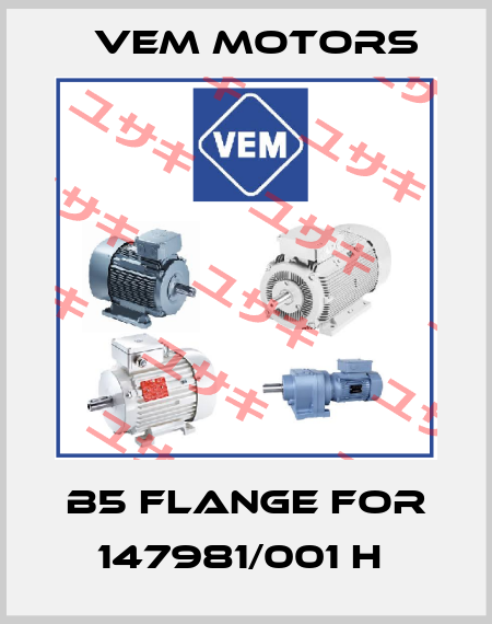 B5 FLANGE FOR 147981/001 H  Vem Motors