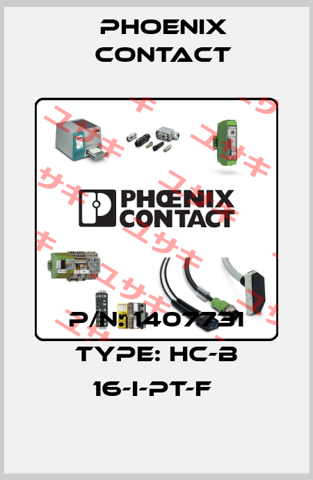 P/N: 1407731 Type: HC-B 16-I-PT-F  Phoenix Contact