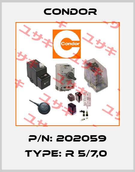P/N: 202059 Type: R 5/7,0  Condor