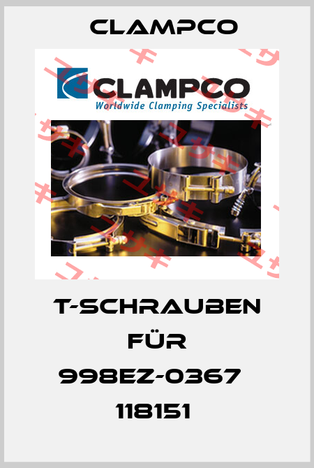  T-Schrauben für 998EZ-0367   118151  Clampco