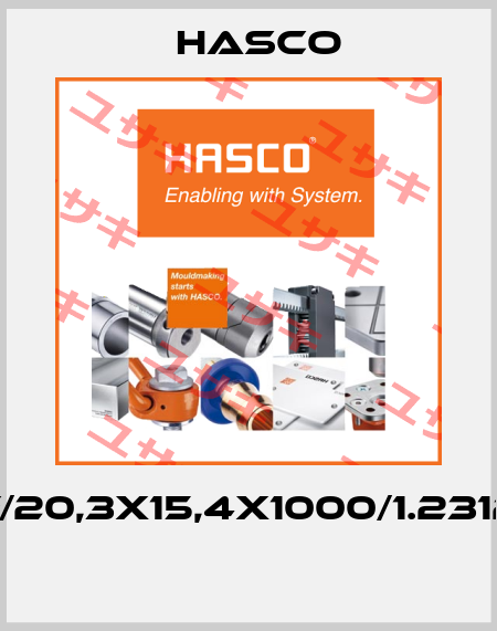 F/20,3x15,4x1000/1.2312  Hasco