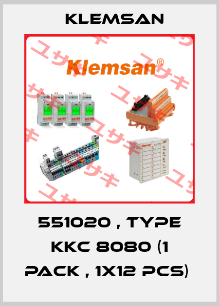 551020 , type KKC 8080 (1 pack , 1x12 pcs)  Klemsan