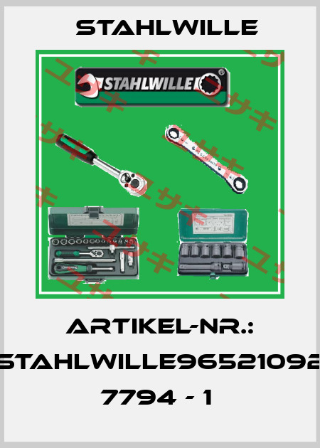 ARTIKEL-NR.: STAHLWILLE96521092 7794 - 1  Stahlwille