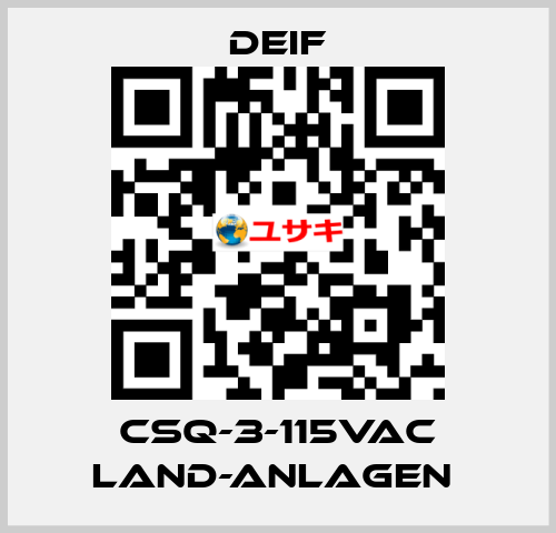 CSQ-3-115VAC Land-Anlagen  Deif