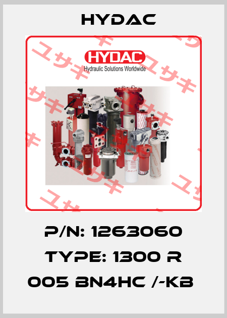 P/N: 1263060 Type: 1300 R 005 BN4HC /-KB  Hydac
