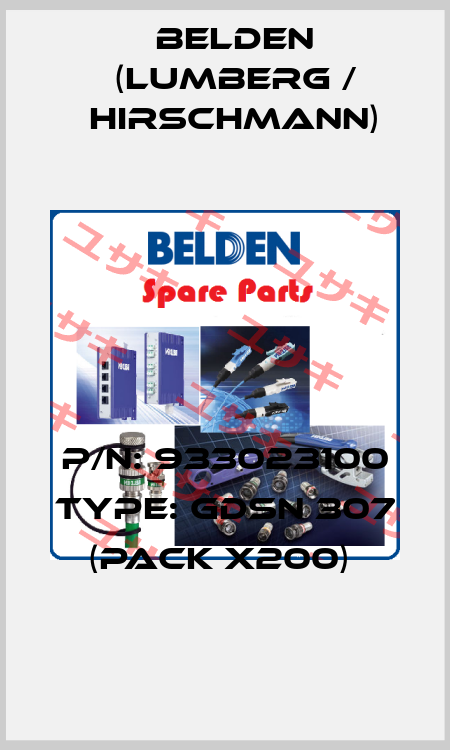 P/N: 933023100 Type: GDSN 307 (pack x200)  Belden (Lumberg / Hirschmann)